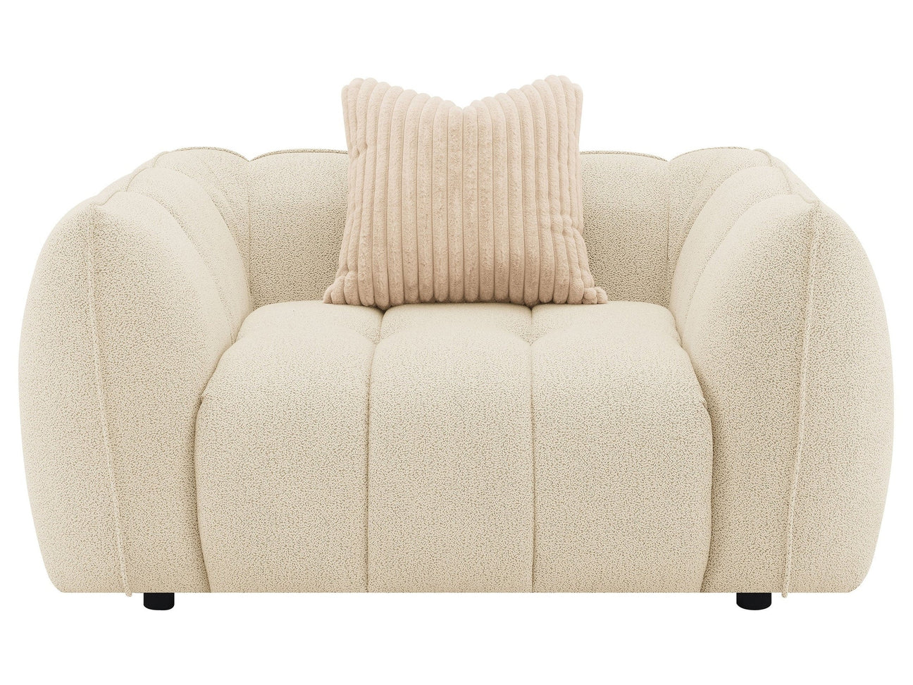 Winchester Sand Pebble Boucle Chair and a Half - Ornate Home