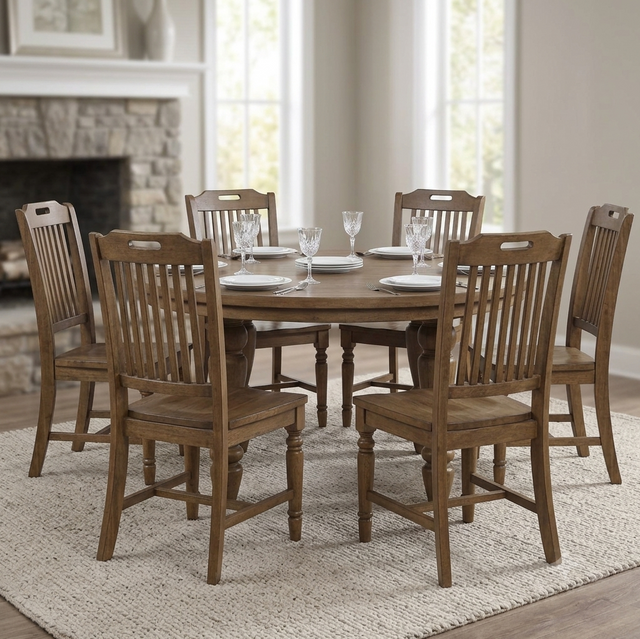 Winchester Winchester Harvest 72 Dining Table w/ (6) Chair - Ornate Home