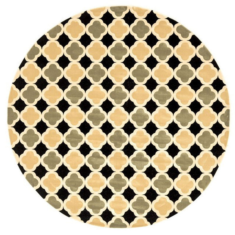 Windel Black/Sage Round Area Rug - Ornate Home