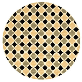Windel Black/Sage Round Area Rug - Ornate Home
