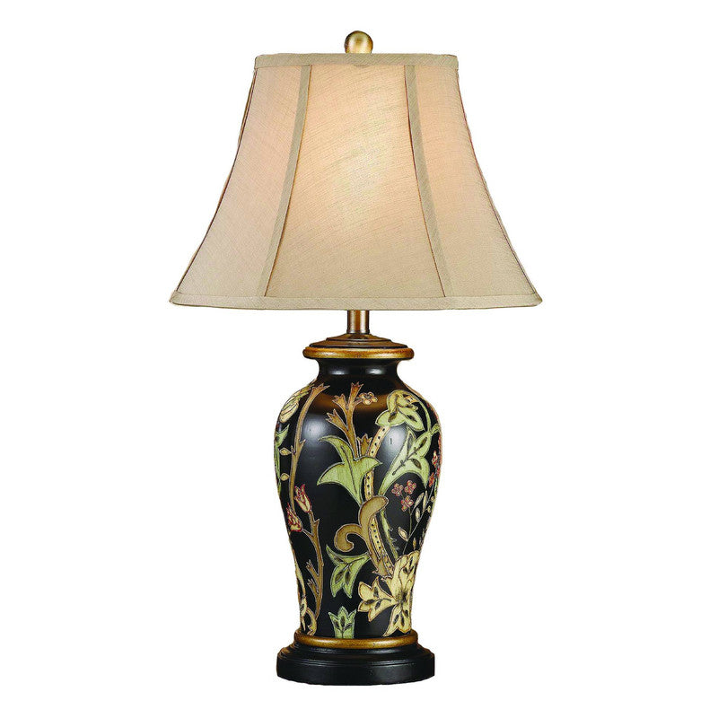 Windham Black Hand Painted Ceramic Table Lamp (Set of 2) - Ornate Home