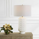 Window Pane White Table Lamp - Ornate Home