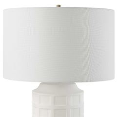 Window Pane White Table Lamp - Ornate Home