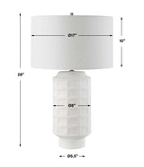 Window Pane White Table Lamp - Ornate Home