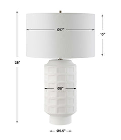 Window Pane White Table Lamp - Ornate Home