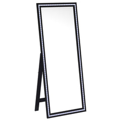 Windrose Black Standing Mirror - Ornate Home