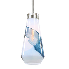 Windswept Blue/White 1 Light Mini Pendant - Ornate Home