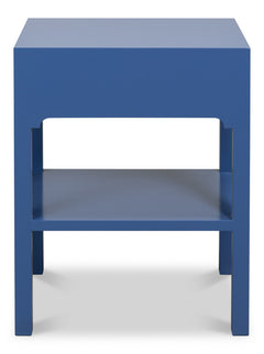 Windy Blue Single Drawer Side Table - Ornate Home
