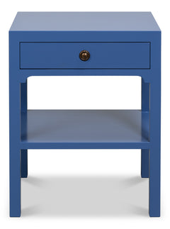 Windy Blue Single Drawer Side Table - Ornate Home