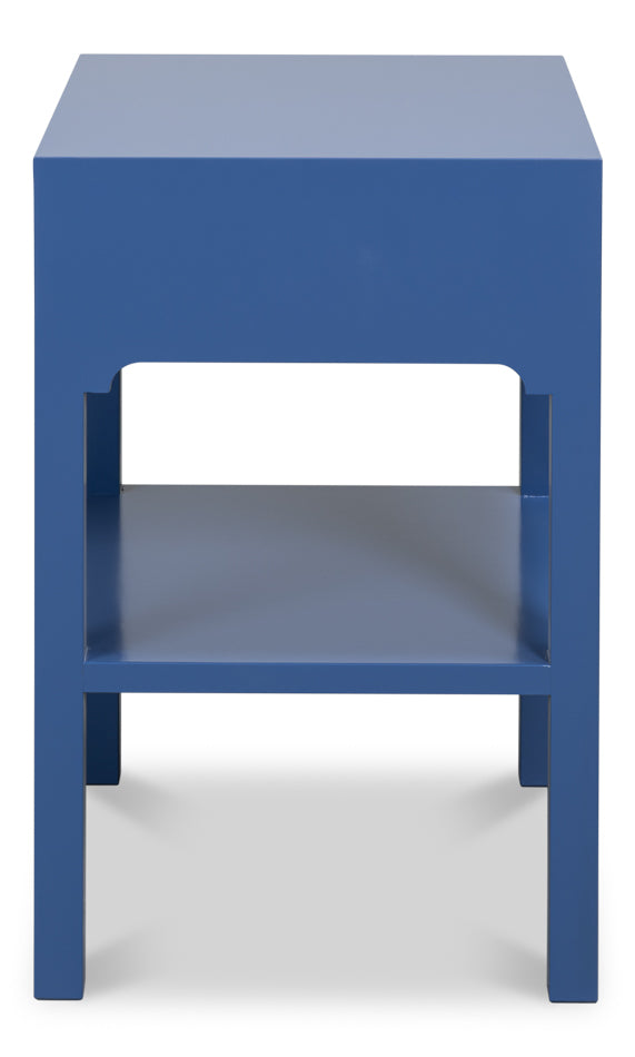 Windy Blue Single Drawer Side Table - Ornate Home