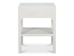 Windy White Single Drawer Side Table - Ornate Home
