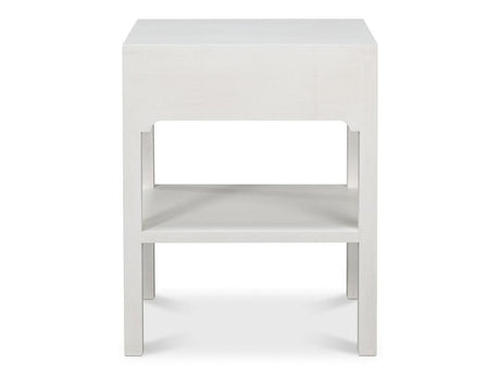 Windy White Single Drawer Side Table - Ornate Home