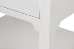 Windy White Single Drawer Side Table - Ornate Home