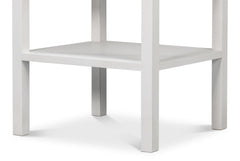 Windy White Single Drawer Side Table - Ornate Home
