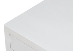 Windy White Single Drawer Side Table - Ornate Home
