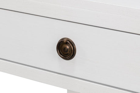 Windy White Single Drawer Side Table - Ornate Home