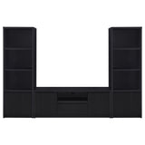 Winfield Black 3-piece Entertainment Center 60-inch TV Stand - Ornate Home