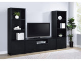 Winfield Black 3-piece Entertainment Center 60-inch TV Stand - Ornate Home