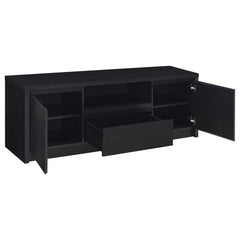 Winfield Black 3-piece Entertainment Center 60-inch TV Stand - Ornate Home
