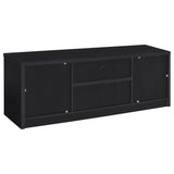 Winfield Black 3-piece Entertainment Center 60-inch TV Stand - Ornate Home