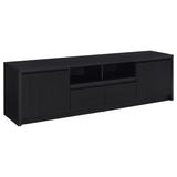 Winfield Black 3-piece Entertainment Center 78-inch TV Stand - Ornate Home