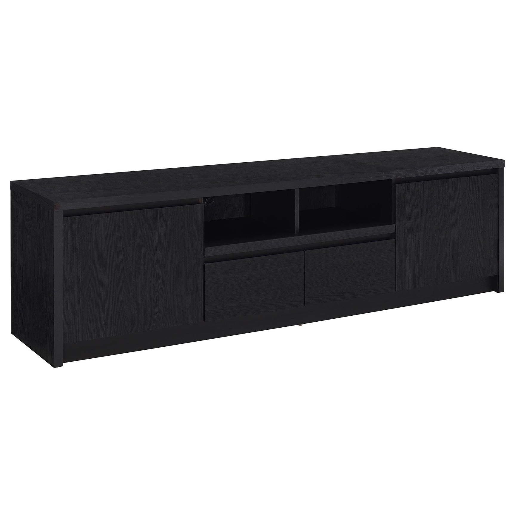 Winfield Black 3-piece Entertainment Center 78-inch TV Stand - Ornate Home
