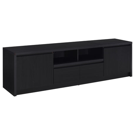 Winfield Black 3-piece Entertainment Center 78-inch TV Stand - Ornate Home