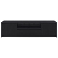Winfield Black 3-piece Entertainment Center 78-inch TV Stand - Ornate Home