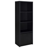 Winfield Black 3-shelf Media Tower Entertainment Pier - Ornate Home