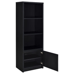 Winfield Black 3-shelf Media Tower Entertainment Pier - Ornate Home
