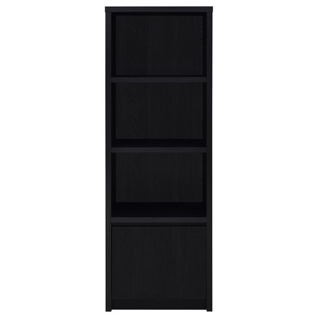 Winfield Black 3-shelf Media Tower Entertainment Pier - Ornate Home