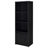 Winfield Black 3-shelf Media Tower Entertainment Pier - Ornate Home