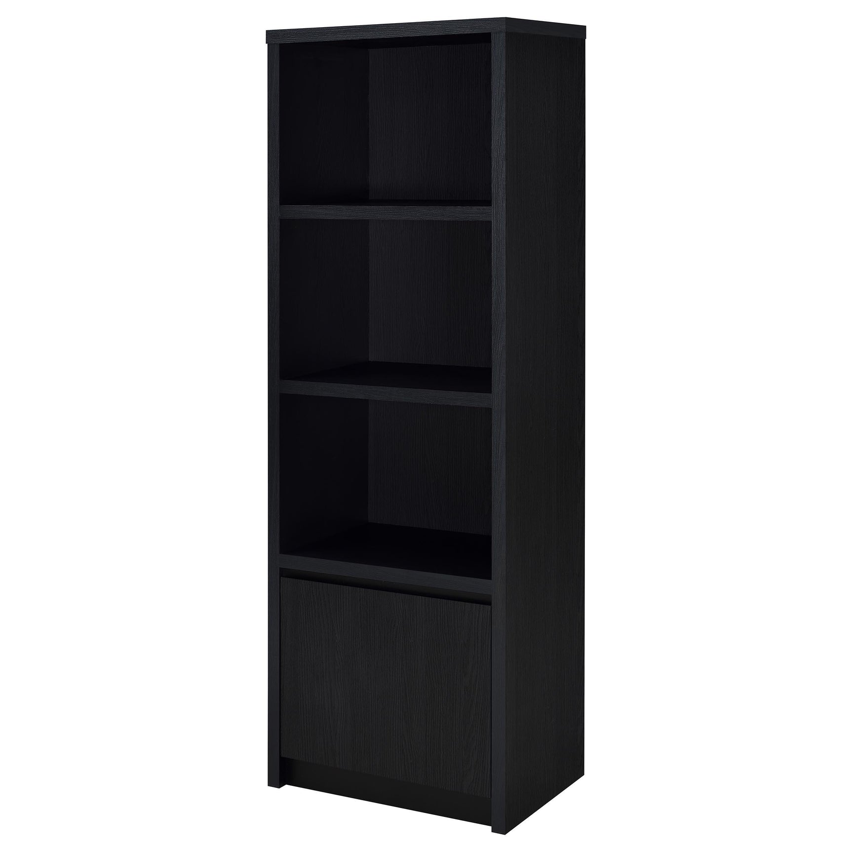 Winfield Black 3-shelf Media Tower Entertainment Pier - Ornate Home