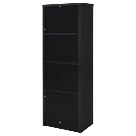 Winfield Black 3-shelf Media Tower Entertainment Pier - Ornate Home