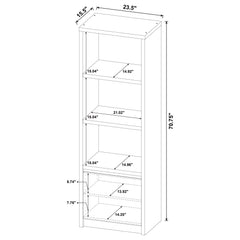 Winfield Black 3-shelf Media Tower Entertainment Pier - Ornate Home