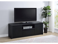 Winfield Black 60-inch 2-door TV Stand Media Console - Ornate Home