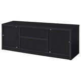 Winfield Black 60-inch 2-door TV Stand Media Console - Ornate Home