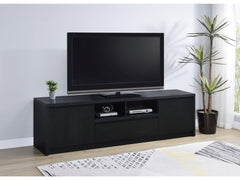 Winfield Black 78-inch 2-door TV Stand Media Console - Ornate Home