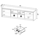 Winfield Black 78-inch 2-door TV Stand Media Console - Ornate Home
