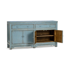 Winford Harbor Blue 2-Drawer 4-Door Cabinet