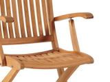 Winford Teak Outdoor Dining Folding Armchair - Ornate Home