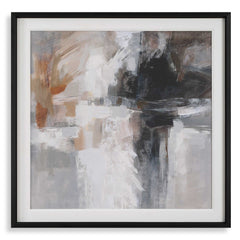 Wings Neutral Multicolor Abstract Framed Print - Ornate Home