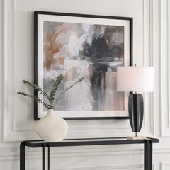 Wings Neutral Multicolor Abstract Framed Print - Ornate Home