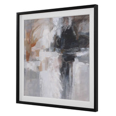 Wings Neutral Multicolor Abstract Framed Print - Ornate Home