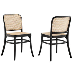 Winona Black Wood Dining Side Chair (Set of 2) - Ornate Home