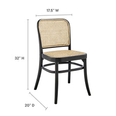 Winona Black Wood Dining Side Chair (Set of 2) - Ornate Home