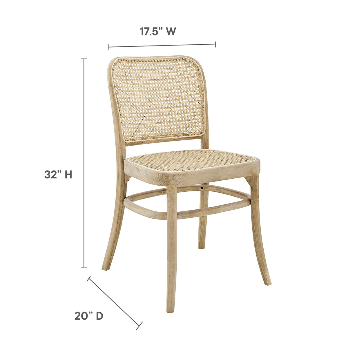 Winona Gray Wood Dining Side Chair (Set of 2) - Ornate Home