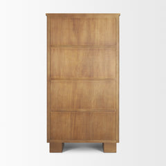 Winsford Brown Two-Tone Oak Display Cabinet with Glass Doors - Ornate Home