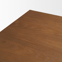 Winsford Brown Two-Tone Oak Writing Desk with Glass Doors - Ornate Home