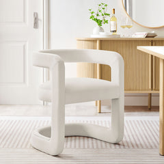 Winslow Alabaster Barrel Performance Velvet Dining Chair - Ornate Home